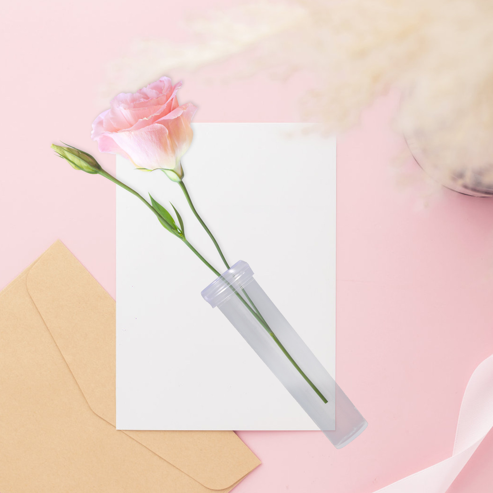 Easy Florist Supply - 100Pcs Tabung Air Plastik untuk Bunga,